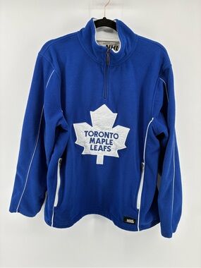 NHL Toronto Maple Leafs Blue and White Fleece Pullover